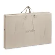 Patut co-sleeper, Lionelo, Jodie, Multifunctional, Reglabil in 6 pozitii pe inaltime, Saltea cu densitate T25, Functie de leganare, Cu plasa de tantari, Buzunar depozitare, Geanta transport, 84x48x70-80 cm, Bej BYNLO-JODIE_BEIGE_CREAM
