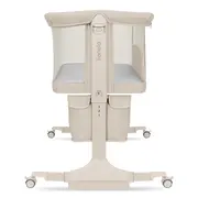 Patut co-sleeper, Lionelo, Jodie, Multifunctional, Reglabil in 6 pozitii pe inaltime, Saltea cu densitate T25, Functie de leganare, Cu plasa de tantari, Buzunar depozitare, Geanta transport, 84x48x70-80 cm, Bej BYNLO-JODIE_BEIGE_CREAM