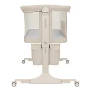 Patut co-sleeper, Lionelo, Jodie, Multifunctional, Reglabil in 6 pozitii pe inaltime, Saltea cu densitate T25, Functie de leganare, Cu plasa de tantari, Buzunar depozitare, Geanta transport, 84x48x70-80 cm, Bej BYNLO-JODIE_BEIGE_CREAM
