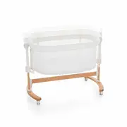 Patut co-sleeper, Petite&Mars, Glory, 2 in 1, Cu leganare, Cu ajustare pe inaltime in 5 pozitii, Cu saltea, Pliabil, Geanta de transport inclusa,0 luni+, Greutate suportata: 9 kg, Bej BYN926587
