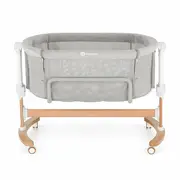 Patut co-sleeper, Petite&Mars, Glory, 2 in 1, Cu leganare, Cu ajustare pe inaltime in 5 pozitii, Cu saltea, Pliabil, Geanta de transport inclusa,0 luni+, Greutate suportata: 9 kg, Bej BYN926587
