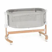 Patut co-sleeper, Petite&Mars, Glory, 2 in 1, Cu leganare, Cu ajustare pe inaltime in 5 pozitii, Cu saltea, Pliabil, Geanta de transport inclusa,0 luni+, Greutate suportata: 9 kg, Bej BYN926587