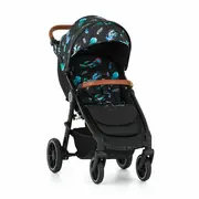 Salteluta pentru carucior, Petite&Mars, Foamy, Din spuma cu memorie, 86 x 42 cm, Reversibila, Universala, Design cu meduze, Negru BYN575738