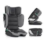 Scaun auto, Petite&Mars, Flex Pro i-Size, Orientare in directia sensului de mers, Tetiera reglabila in 8 pozitii, cu Isofix, Pliabil, R129, 100-150 cm, 3-12 ani, Gri BYN649681