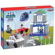 Set constructie Pilsan Double Blocks Traffic Control 57 piese HUBPL-03-613