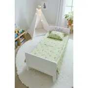 Set 5 piese Lenjerie Iepurasi saltele 130x60 compatibile cu pat 2-6 ani + Pilota + Perna - ASC6427968009724