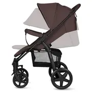 Carucior sport, Lionelo, Annet Plus, De la nastere, Cu accesorii si capotina XXL reglabila, 0 - 22 Kg, Conform cu standardele europene de securitate EN1888-1 si EN1888-2, Maro BYNLO-ANNET_PLUS_BROWN_CHOCOLATE