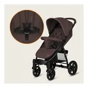 Carucior sport, Lionelo, Annet Plus, De la nastere, Cu accesorii si capotina XXL reglabila, 0 - 22 Kg, Conform cu standardele europene de securitate EN1888-1 si EN1888-2, Maro BYNLO-ANNET_PLUS_BROWN_CHOCOLATE