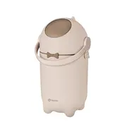 Cos pentru scutece, Lionelo, Capacitate 10 l, Sistem etans impotriva mirosurilor, Compatibil cu saci universali, Operare cu o mana, Bej BYNLOC-PUREBIN_BEIGE_SAND