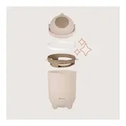 Cos pentru scutece, Lionelo, Capacitate 10 l, Sistem etans impotriva mirosurilor, Compatibil cu saci universali, Operare cu o mana, Bej BYNLOC-PUREBIN_BEIGE_SAND