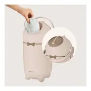 Cos pentru scutece, Lionelo, Capacitate 10 l, Sistem etans impotriva mirosurilor, Compatibil cu saci universali, Operare cu o mana, Bej BYNLOC-PUREBIN_BEIGE_SAND