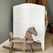 Patut Din Lemn Masiv, Transformabil Pentru Bebe Si Junior, Hampton + Saltea Cocos 140 X 70 Cm Pjbhampton_140-saltea