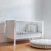 Patut Din Lemn Masiv, Transformabil Pentru Bebe Si Junior, Noble Alb, 140 X 70 Cm Pjbnoble_white_140