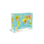 Puzzle - harta lumii (100 piese)