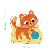 Puzzle 4 in 1 - animale de companie (2, 3, 4 piese)