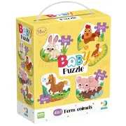 Puzzle 4 in 1 - ferma vesela ( 2, 3, 4 piese)
