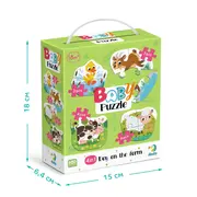 Puzzle 4 in 1 - o zi la ferma (2, 3, 4 piese)