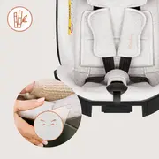 Scaun auto, Lionelo, Moxie Next, i-Size, 40-105 cm, Tetiera reglabila pe 8 trepte, Inclinare spatar in 5 pozitii, Carcasa ventilata, Din bambus, Protectie avansata, Husa detasabila, Conform cu R129, Bej BYNLO-MOXIE_NEXT_I-SIZE_BEIGE SAND