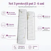 Set 3 protectii pat 2-6 ani spuma poliuretanica 4 cm - ASC6427968007034