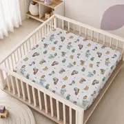 Cearsaf cu elastic din bumbac Amoras pentru patut/saltea de 95 x 95 cm - ASC6427968007850
