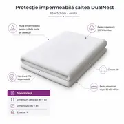 Protectie impermeabila saltea DualNest 85x50 cm ovala - ASC6427968009168