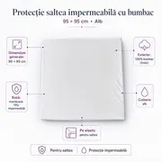 Protectie Saltea Impermeabila Cu Bumbac 95 X 95 Cm ASC6427968009229