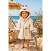 Halat de baie premium cu caprioara brodata, ramel 487