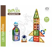 Joc magnetic diamond - in spatiu 51 piese (7.5 cm)