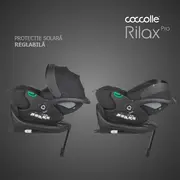 Scoica auto isize coccolle rilax black + baza isofix isize smb32508046004b1
