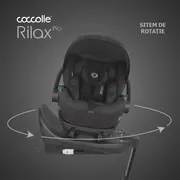 Scoica auto isize coccolle rilax black + baza isofix isize smb32508046004b1