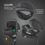 Scoica auto isize coccolle rilax black + baza isofix isize smb32508046004b1