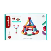 Set de constructie magnetic - forme 3d (34 piese)