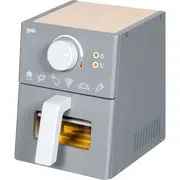Airfryer sau friteuza din lemn cu accesorii, 16 piese, joc de rol de la 3 ani - okegoki51430