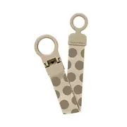 Bibs - lantisor clip loop pentru suzeta, studio collection polka dots, mega vanilla dark oak bbb950142245