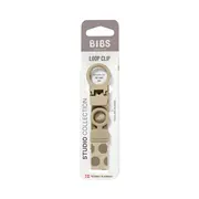 Bibs - lantisor clip loop pentru suzeta, studio collection polka dots, mega vanilla dark oak bbb950142245