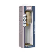 Bibs - set complet biberon fosforescent din sticla anticolici cu tetina din latex, flux mediu, 240 ml, vanilla glow bbb5020257