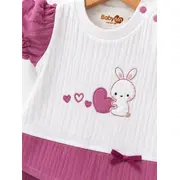 Compleu din 3 piese, tricou, pantaloni si bentita, iepuras, babyim, bumbac sbs2