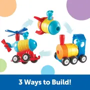 Hai sa construim - 1-2-3 racheta -tren - elicopter