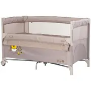 Patut pliabil Chipolino Relax Tiger latte cu laterala culisanta HUBKOSIRE268LA