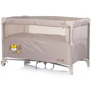 Patut pliabil Chipolino Relax Tiger latte cu laterala culisanta HUBKOSIRE268LA