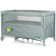 Patut pliabil Chipolino Relax Tiger matcha cu laterala culisanta HUBKOSIRE269MA
