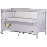 Patut pliabil Chipolino Relax Tiger platinum cu laterala culisanta HUBKOSIRE267PL