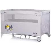 Patut pliabil Chipolino Relax Tiger platinum cu laterala culisanta HUBKOSIRE267PL