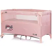 Patut pliabil Chipolino Relax Tiger powder pink cu laterala culisanta HUBKOSIRE2691P