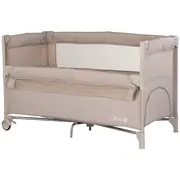 Patut pliabil Chipolino Relax latte linen cu laterala culisanta HUBKOSIRE263LA