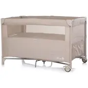 Patut pliabil Chipolino Relax latte linen cu laterala culisanta HUBKOSIRE263LA