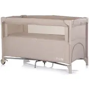 Patut pliabil Chipolino Relax latte linen cu laterala culisanta HUBKOSIRE263LA