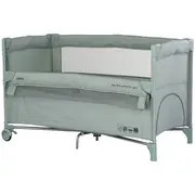 Patut pliabil Chipolino Relax matcha linen cu laterala culisanta HUBKOSIRE264MA