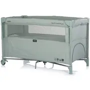 Patut pliabil Chipolino Relax matcha linen cu laterala culisanta HUBKOSIRE264MA