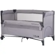 Patut pliabil Chipolino Relax platinum linen cu laterala culisanta HUBKOSIRE262PL